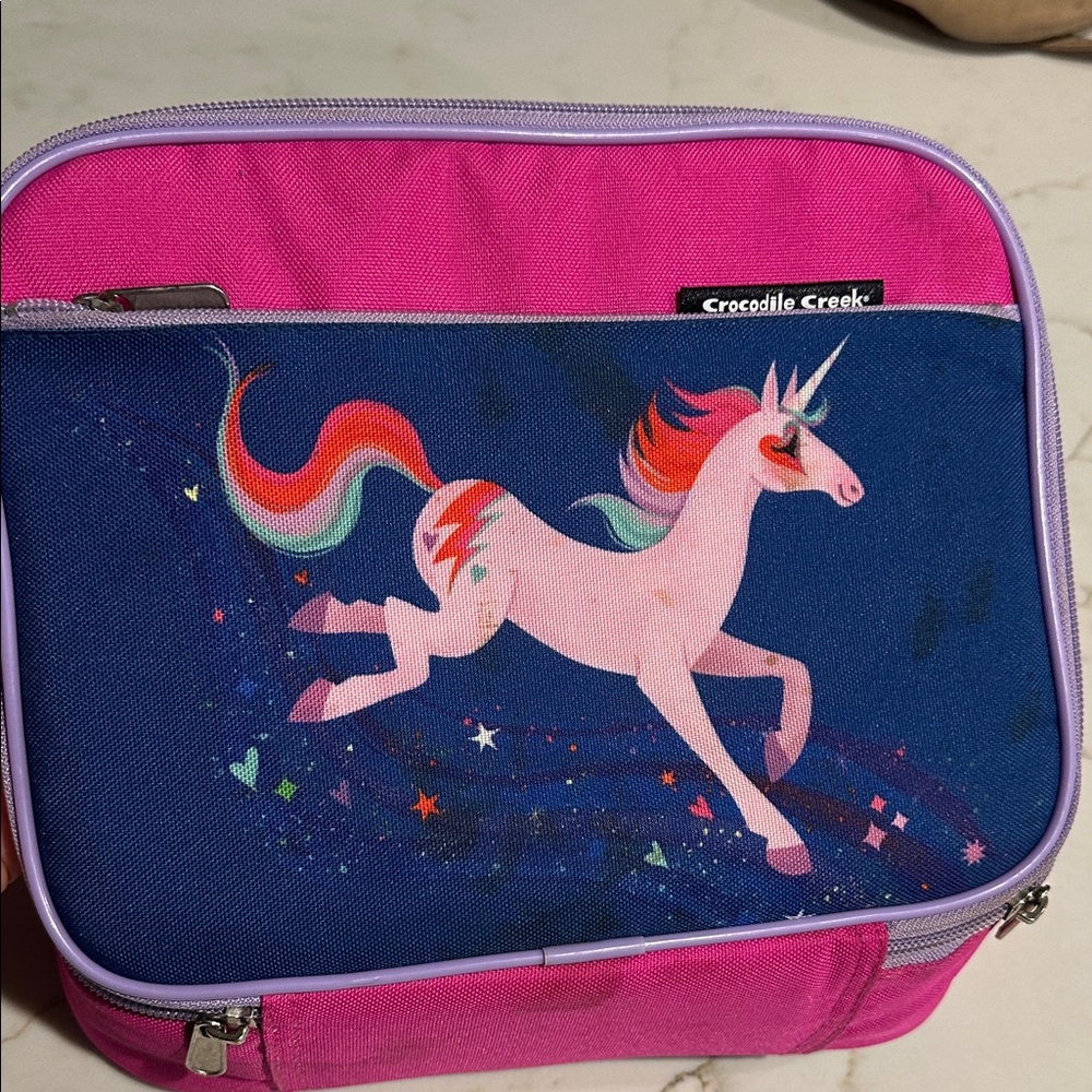 Crocodile Creek Pink Unicorn Lunch Bag
